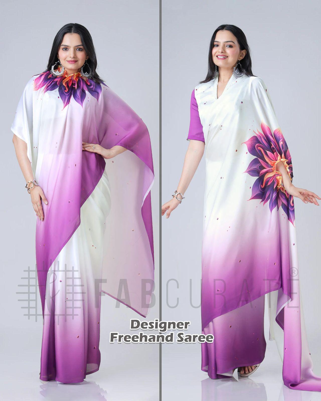 New Fancy Soft Crepe Silk Saree