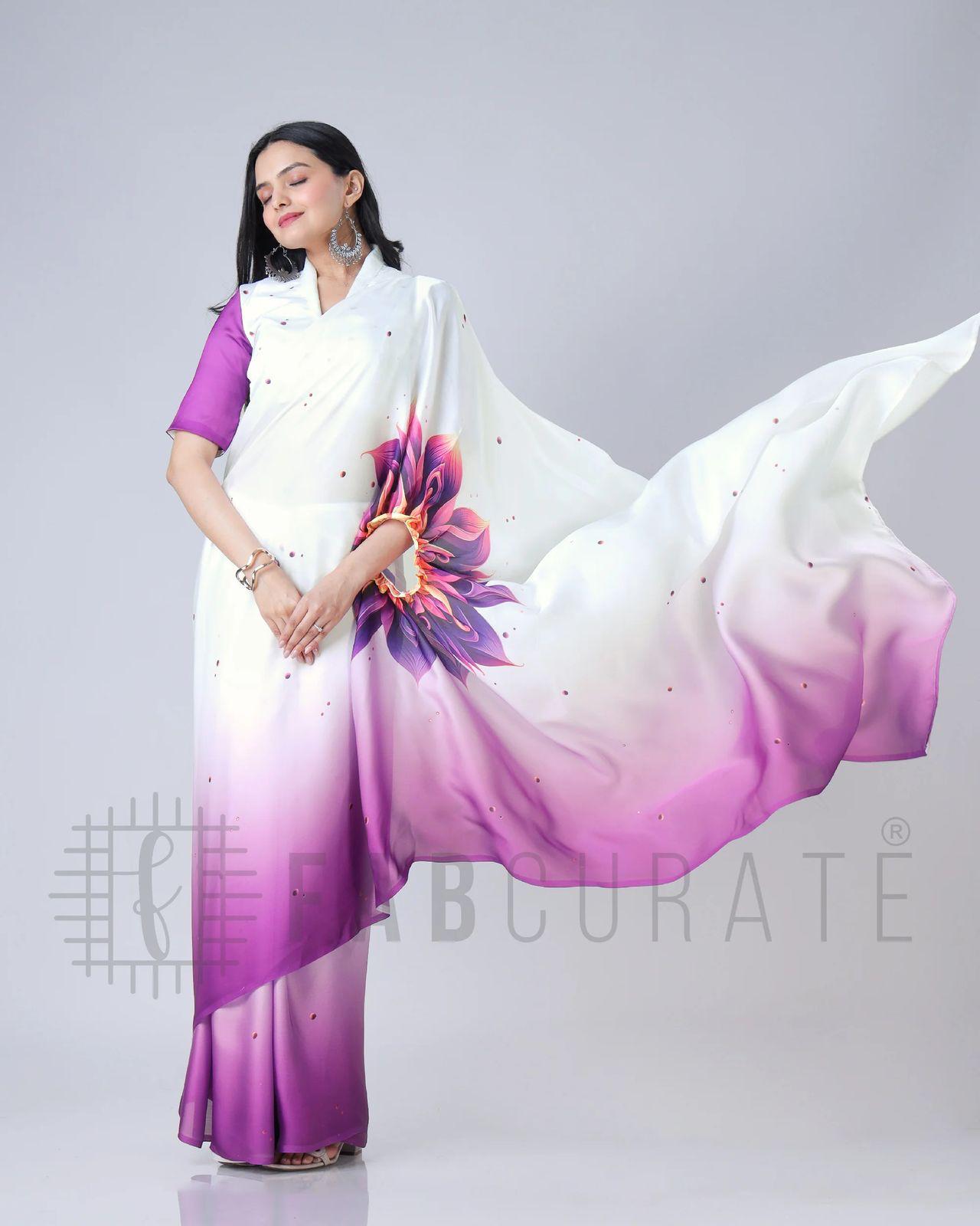 New Fancy Soft Crepe Silk Saree