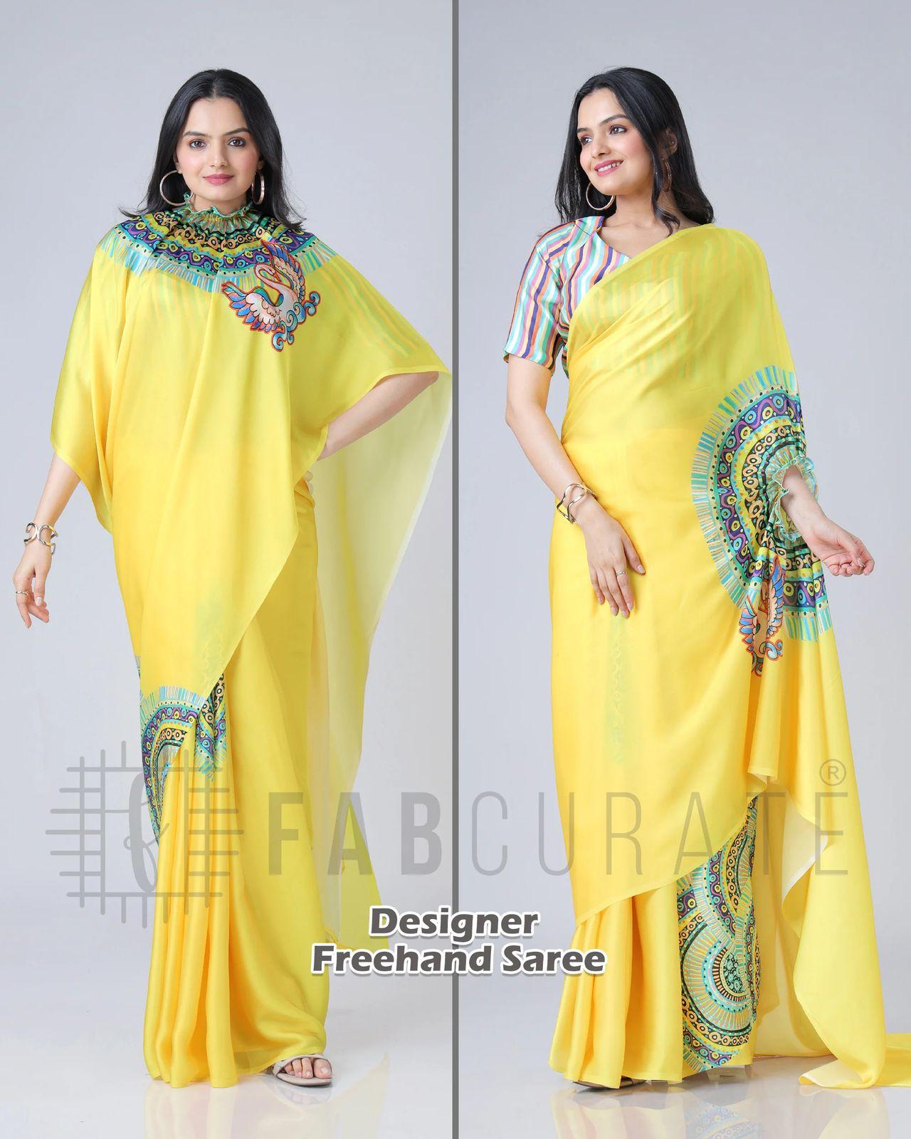 New Fancy Soft Crepe Silk Saree