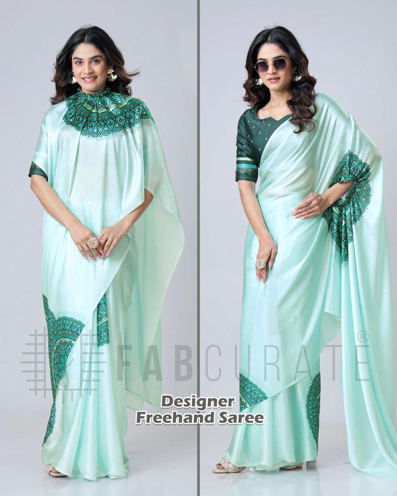 New Fancy Soft Crepe Silk Saree