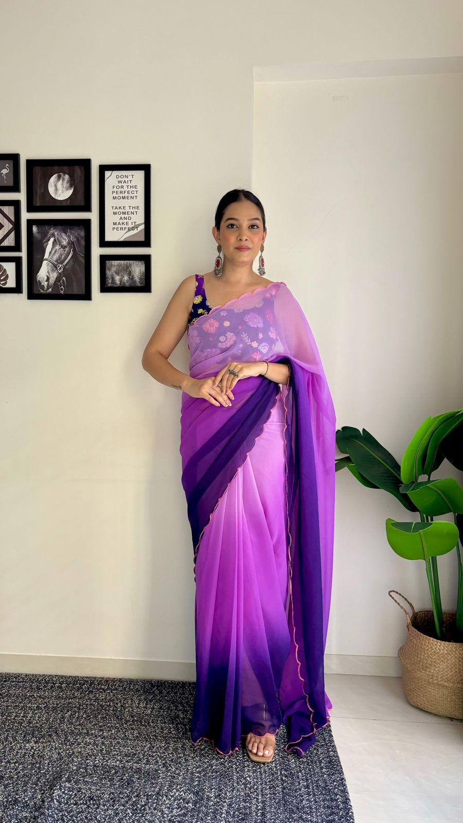 Multi Color Chiffon Saree