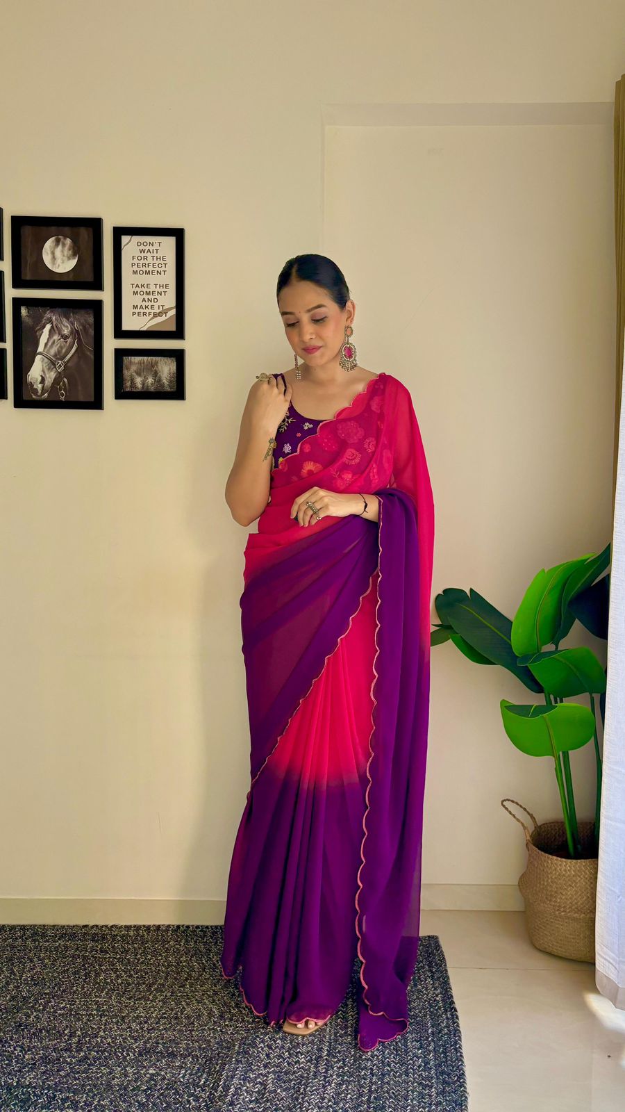 Multi Color Chiffon Saree