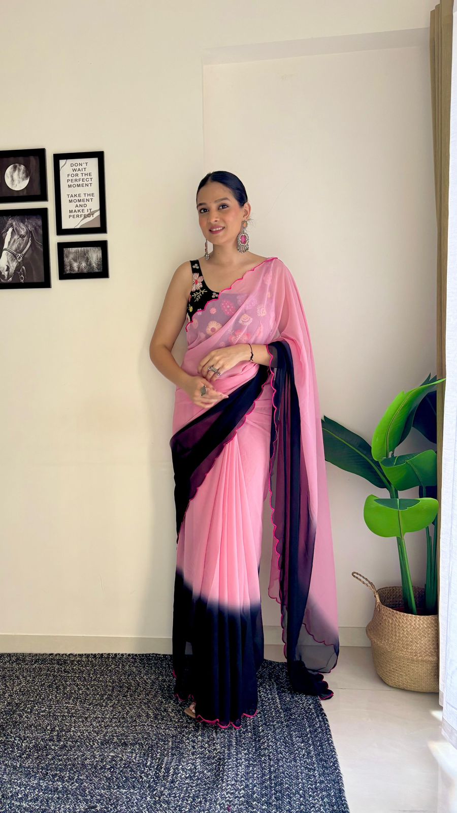 Multi Color Chiffon Saree