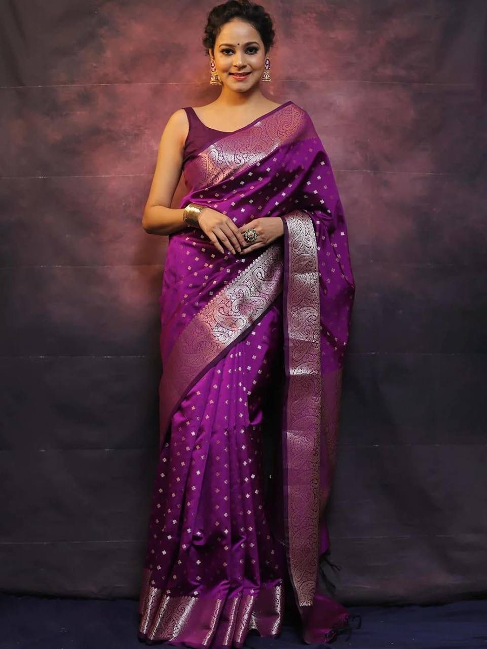 New Design Soft Lichi Silk Cloth Saree