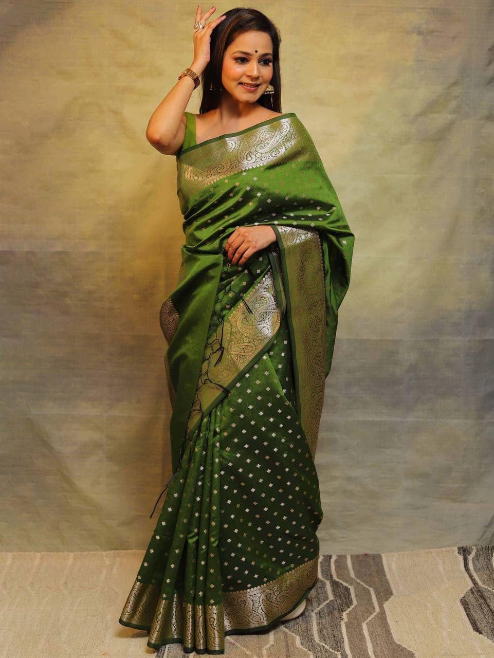 New Design Soft Lichi Silk Cloth Saree