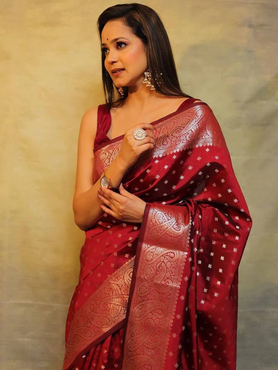 New Design Soft Lichi Silk Cloth Saree