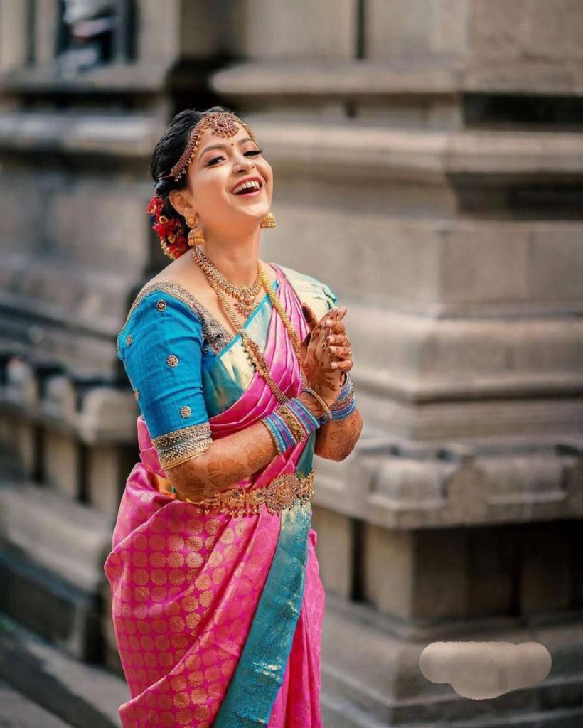 Pink Banarasi Soft Silk Saree